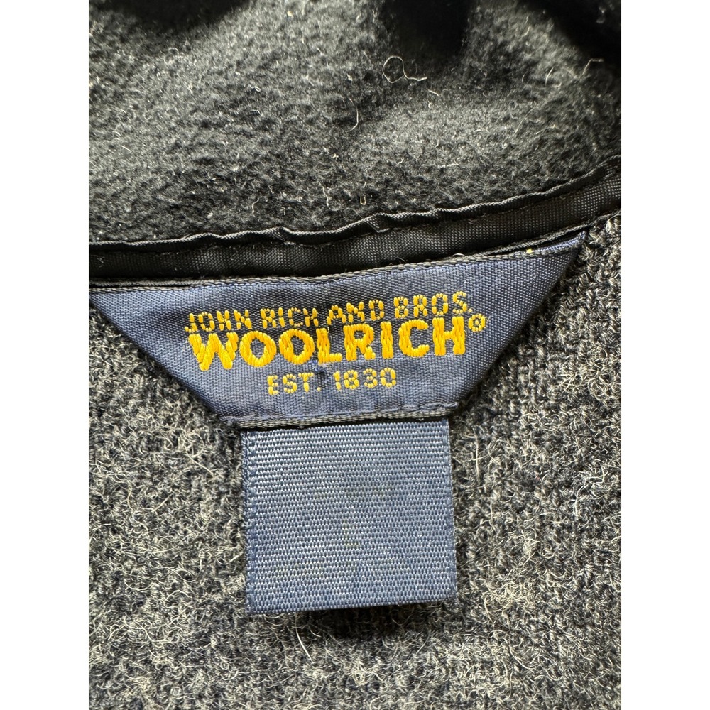Woolrich TechnoWool Vest Womens S Dark Gray Full Zip Sleeveless Knit Stripe Trim - Picture 4 of 8